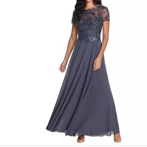 Beaded Detail Bodice Fit and Flare Dress